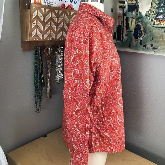 LANDS' END Paisley Shirt - Picture 3 of 12